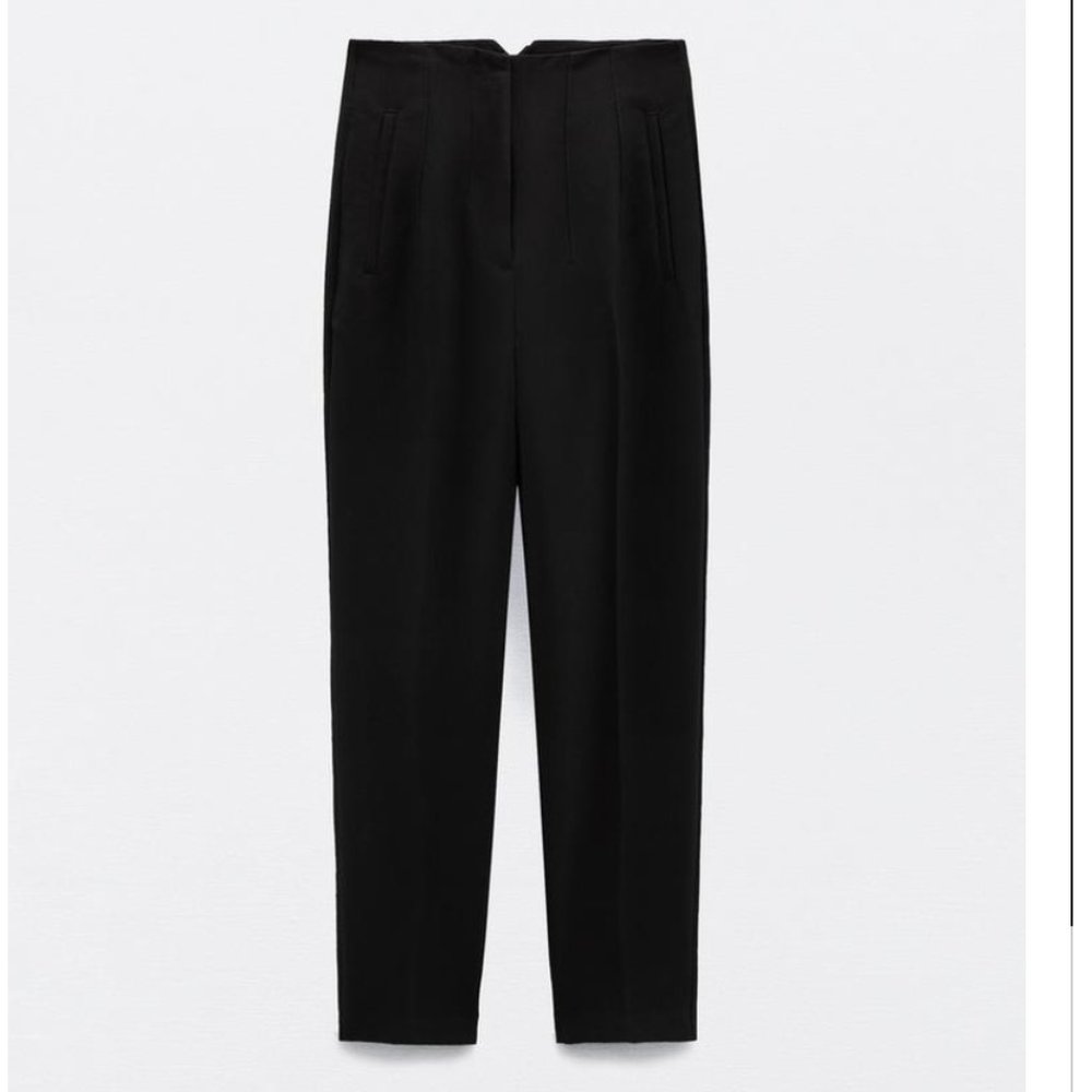 Zara High Waist Pants Black Small